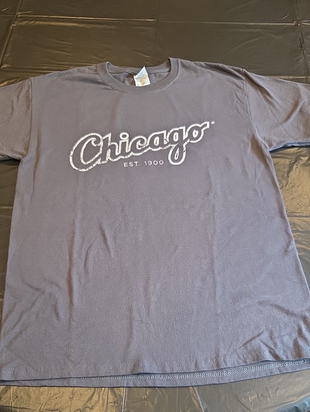 Jerzees Gray Chicago Script Short Sleeve Tee